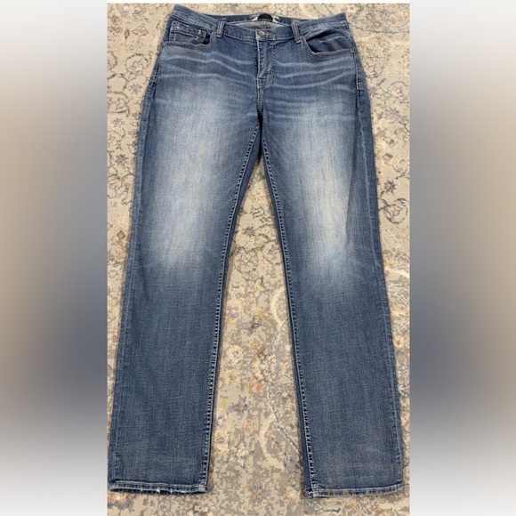 BKE Other - BKE Buckle Nolan Straight Leg 5 Pocket Jeans Mens 34L Stretch Denim Distressed